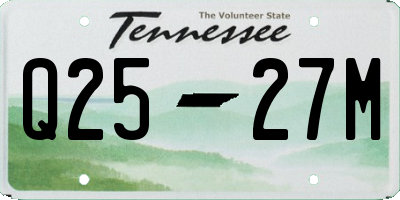 TN license plate Q2527M