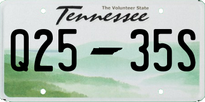 TN license plate Q2535S