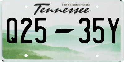 TN license plate Q2535Y