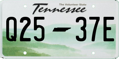 TN license plate Q2537E