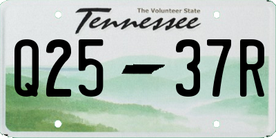 TN license plate Q2537R
