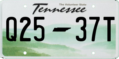 TN license plate Q2537T