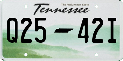 TN license plate Q2542I