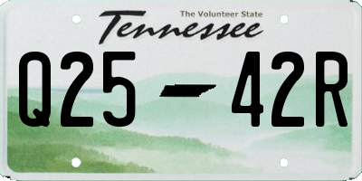 TN license plate Q2542R