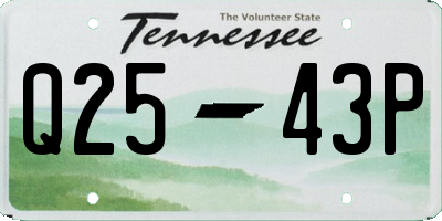 TN license plate Q2543P