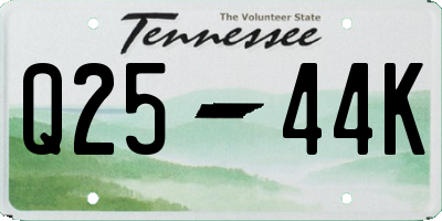 TN license plate Q2544K