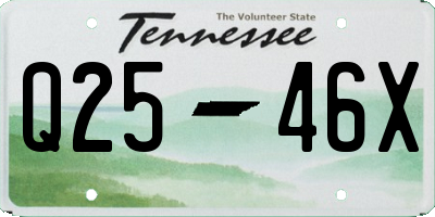 TN license plate Q2546X