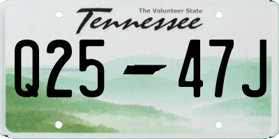TN license plate Q2547J