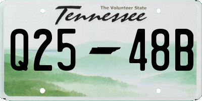 TN license plate Q2548B