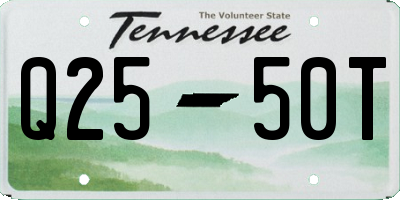 TN license plate Q2550T