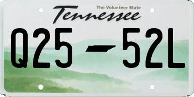 TN license plate Q2552L