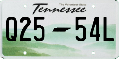 TN license plate Q2554L