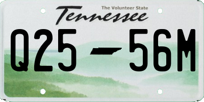 TN license plate Q2556M