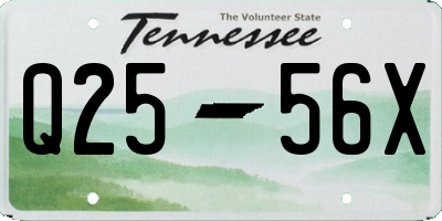 TN license plate Q2556X