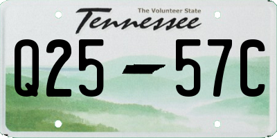 TN license plate Q2557C