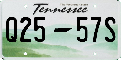 TN license plate Q2557S