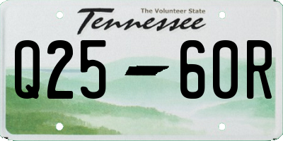 TN license plate Q2560R