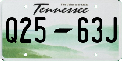 TN license plate Q2563J