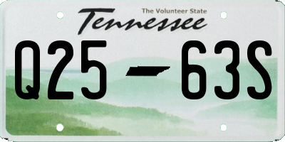 TN license plate Q2563S