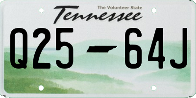 TN license plate Q2564J