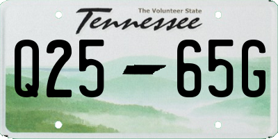 TN license plate Q2565G