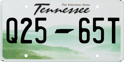 TN license plate Q2565T