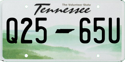 TN license plate Q2565U