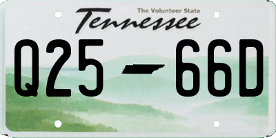TN license plate Q2566D