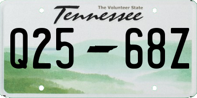 TN license plate Q2568Z