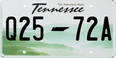 TN license plate Q2572A