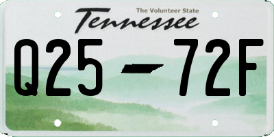 TN license plate Q2572F