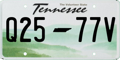 TN license plate Q2577V