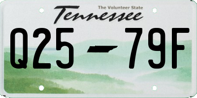 TN license plate Q2579F