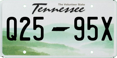 TN license plate Q2595X