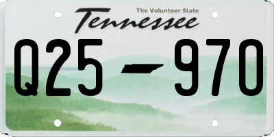 TN license plate Q2597O