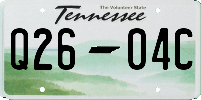 TN license plate Q2604C