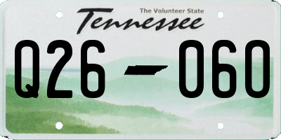 TN license plate Q2606O