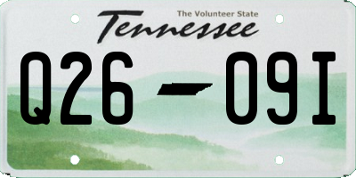 TN license plate Q2609I