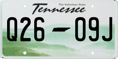 TN license plate Q2609J