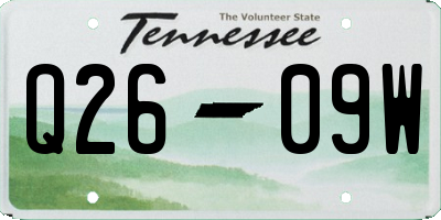 TN license plate Q2609W
