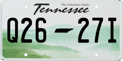 TN license plate Q2627I
