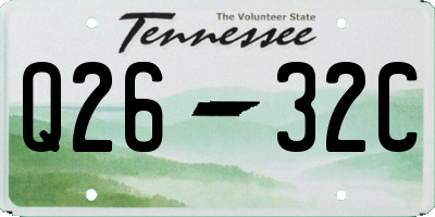 TN license plate Q2632C