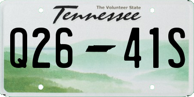 TN license plate Q2641S