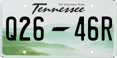 TN license plate Q2646R
