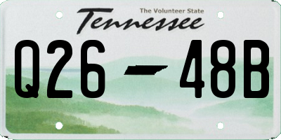 TN license plate Q2648B