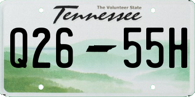 TN license plate Q2655H
