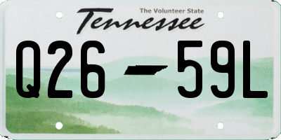 TN license plate Q2659L