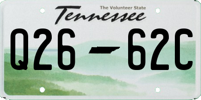 TN license plate Q2662C