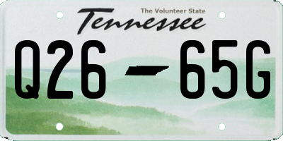 TN license plate Q2665G