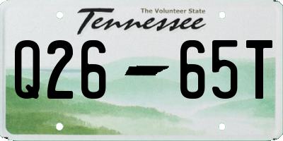 TN license plate Q2665T